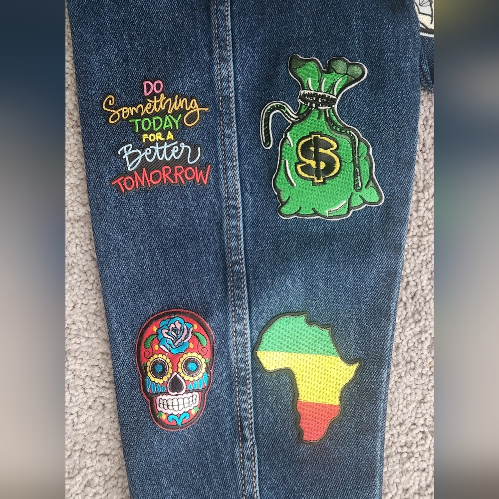 Custom Jean Patchwork Jacket - image 6